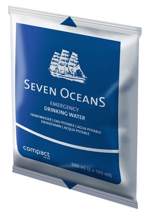 Seven OceanS ® Emergency Drikkevand - Drikkevand med lang holdbarhed - 500ml